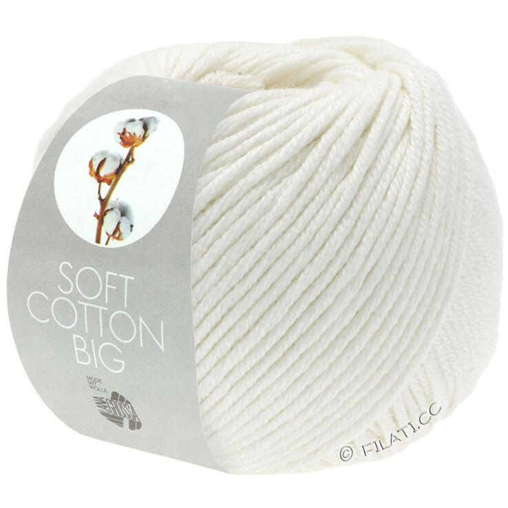 Lana Grossa SOFT COTTON Big | 01-bianco