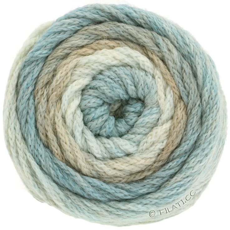Lana Grossa SUPER COLOR | 101-natura/beige/blu chiaro/blu beige