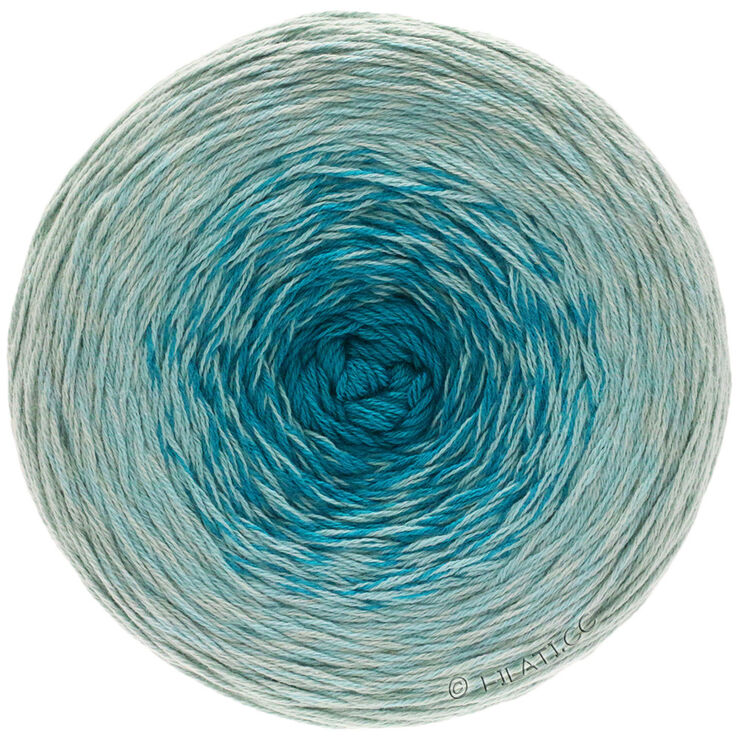 Lana Grossa TWISTED SUMMER SHADES | 1001-grigio chiaro/turchese /ottanio