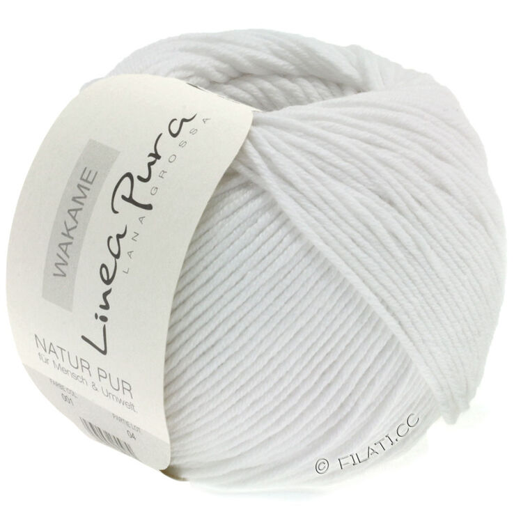 Lana Grossa WAKAME Uni/Print (Linea Pura) | 001-bianco