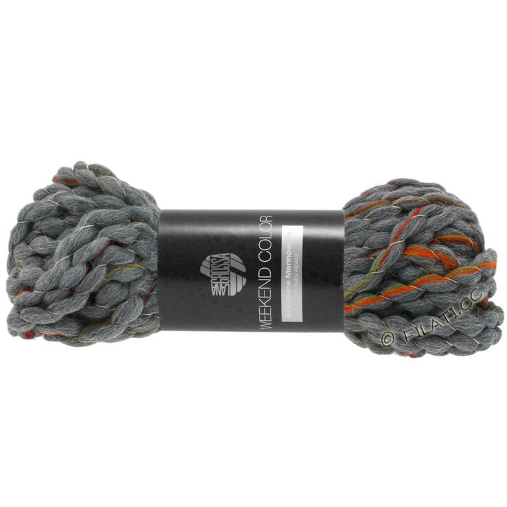 Lana Grossa WEEKEND Color | 101-grigio scuro/bordó/oliva