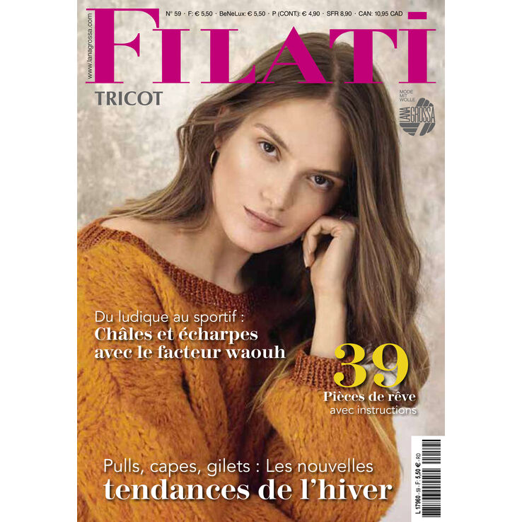 FILATI Tricot No. 19/59 - Rivista + istruzioni in francese di Lana Grossa