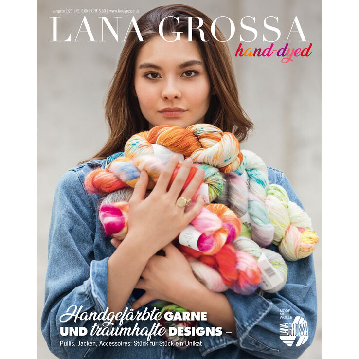 HAND-DYED - Rivista tedesca + istruzioni in inglese di Lana Grossa