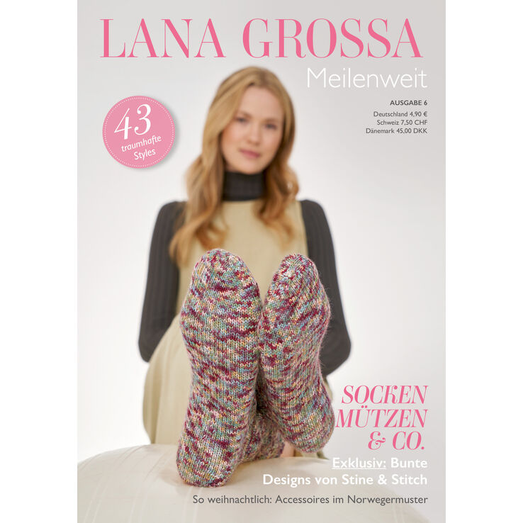 MEILENWEIT No. 6 - Rivista tedesca + istruzioni in inglese di Lana Grossa