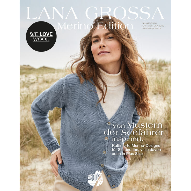 Merino Edition No. 3 - Rivista tedesca + istruzioni in francese di Lana Grossa