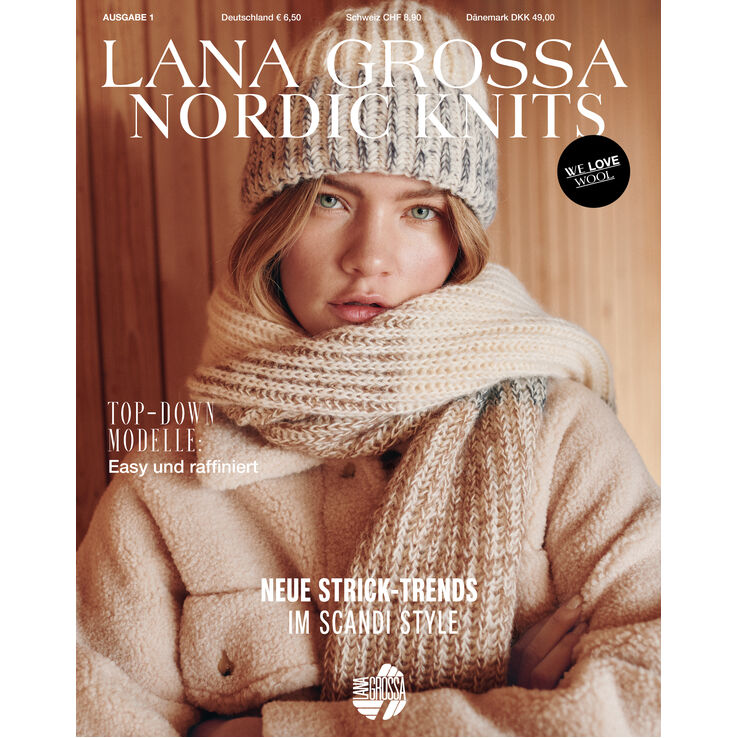 Nordic Knits No. 1 - Magazine allemand + explications en français di Lana Grossa
