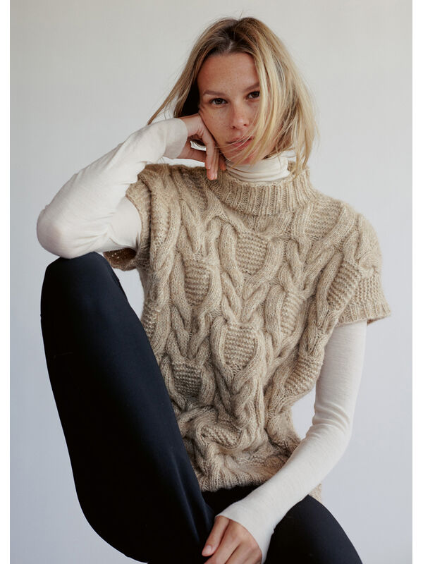 Lana Grossa SMANICATO CON TRECCE Natural Alpaca Pelo