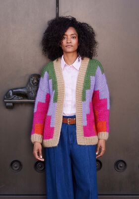 CARDIGAN Mohair di Gio (2 fili) di Lana Grossa
