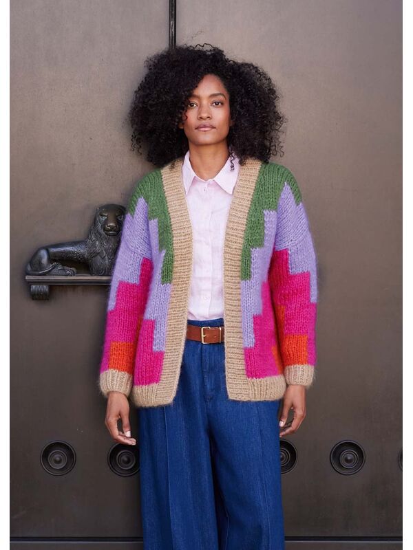 Lana Grossa CARDIGAN Mohair di Gio (2 fili)