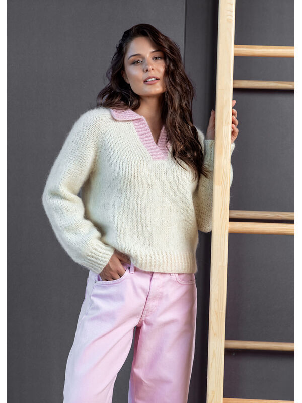 FILATI Studio MAGLIONE POLO RAGLAN TOP-DOWN