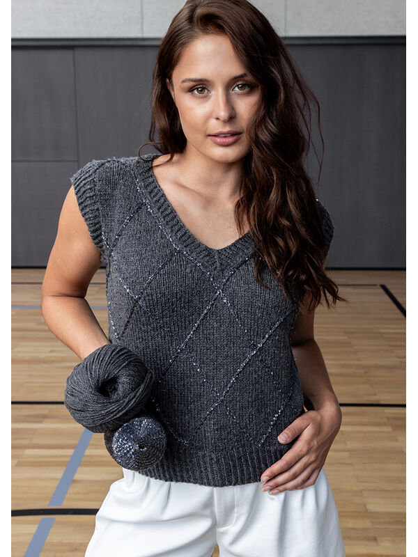 FILATI Studio SMANICATO A ROMBI Cool Merino & Glamour