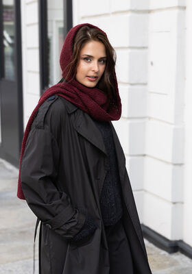 SCIARPA CON CAPPUCCIO Alta Moda Alpaca di FILATI Studio