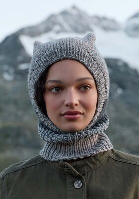 BALAKLAVA BERRETTO CON SCIALLE Gomitolo Fumo di Lana Grossa
