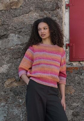 MAGLIONE CON MANICHE RAGLAN CORTE Gomitolo Gala di Lana Grossa