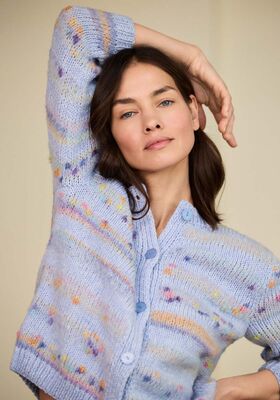 GIACCHINA CON MANICHE A 3/4 Cassata & Cool Merino di Lana Grossa