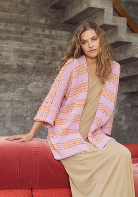 GIACCA A KIMONO Summer Softness & Popcorn di Lana Grossa