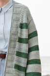 Lana Grossa GIACCA A RIGHE TOP DOWN Vintage Superchunky
