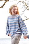 Lana Grossa MAGLIONE A RIGHE TOP DOWN Cool Wool Big Mélange