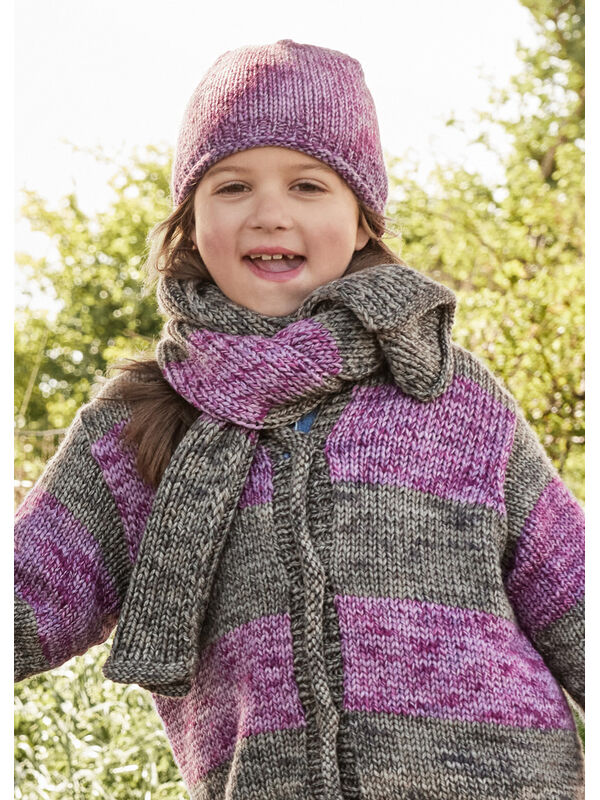 Lana Grossa SCIALLE A RIGHE PER BAMBINI Vintage Chunky