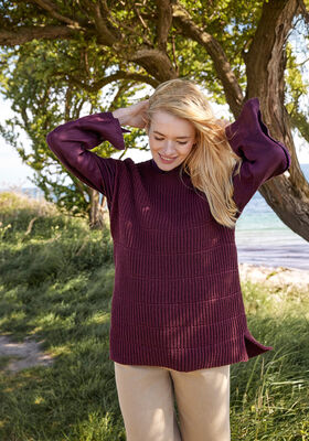 MAGLIONE SMANICATO Cool Wool Mélange di Lana Grossa