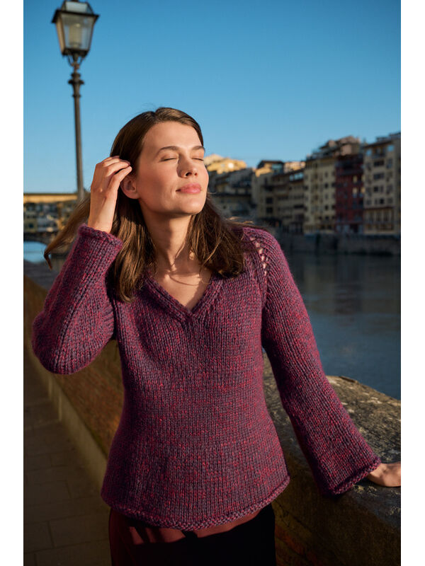 Lana Grossa MAGLIONE CON SCOLLO A V Winter Softness & Silkhair