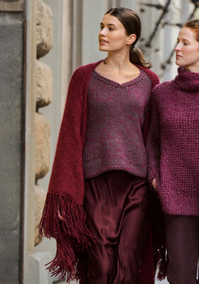 SCIALLE A TRIANGOLO Silkhair & Alta Moda Alpaca di Lana Grossa