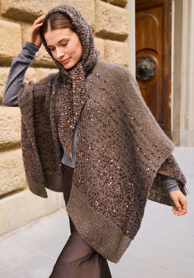 PONCHO Superkid Seta & Cosmo di Lana Grossa
