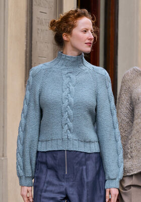 PULL CON TRECCE E MANICHE RAGLAN Alta Moda Alpaca di Lana Grossa