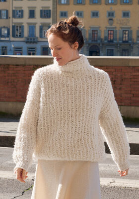 MAGLIONE A COLLO ALTO Orsetto & Alta Moda Alpaca di Lana Grossa