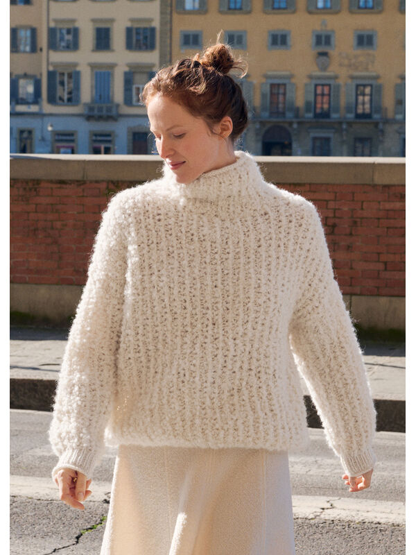 Lana Grossa MAGLIONE A COLLO ALTO Orsetto & Alta Moda Alpaca