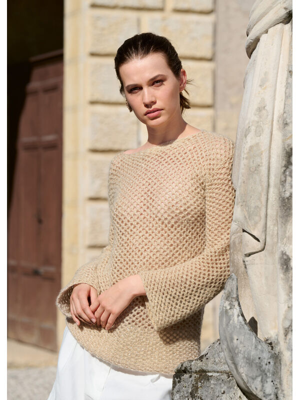 Lana Grossa MAGLIONE A RETE Setasuri & Glamour