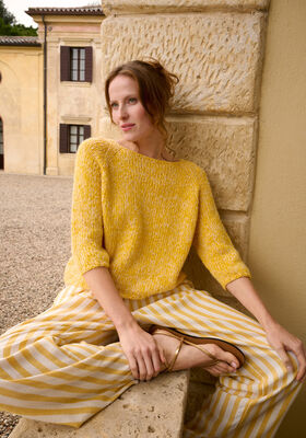 MAGLIONE A MANICA CORTA Summer Softness & Setasuri Pearls di Lana Grossa