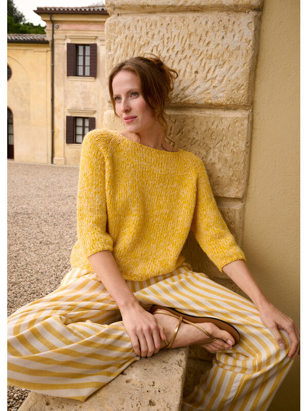 Lana Grossa MAGLIONE A MANICA CORTA Summer Softness & Setasuri Pearls