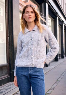 CARDIGAN TOP-DOWN Ecopuno & Silkhair di Lana Grossa