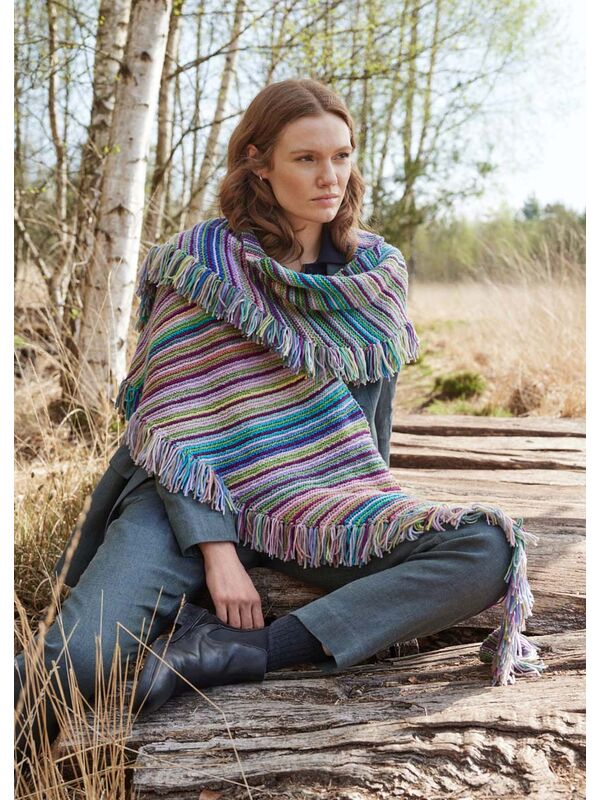 Lana Grossa SCIALLE A TRIANGOLO Farfalla & Cashmere 16 Fine