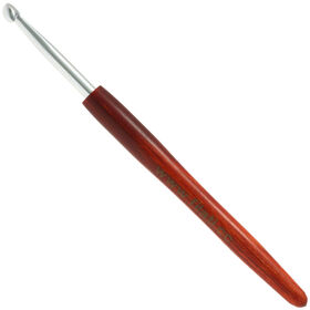Lana Grossa Ago uncinetto alluminio con manico in legno design-legno Signal mis, 5,0