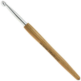 Lana Grossa Ago uncinetto alluminio con manico in legno design-legno Signal mis, 6,0
