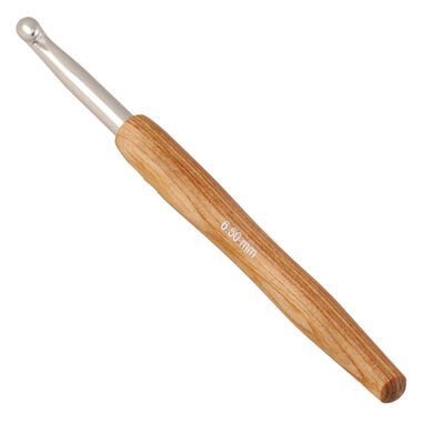 Lana Grossa Ago uncinetto alluminio con manico in legno design-legno Signal mis, 6,5