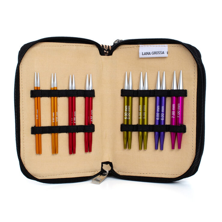 Lana Grossa Assortimento d’aghi (corti) Aluminium Rainbow