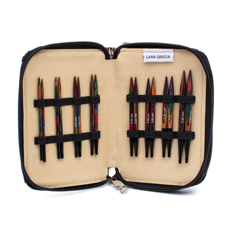 Lana Grossa Assortimento d’aghi (corti) Design legno