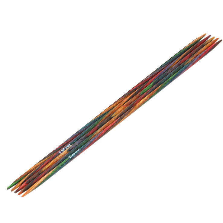 Lana Grossa Aghi da calza design-legno Multicolor mis, 2,5/15cm