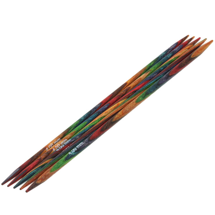 Lana Grossa Aghi da calza design-legno Multicolor mis, 4,0/15cm