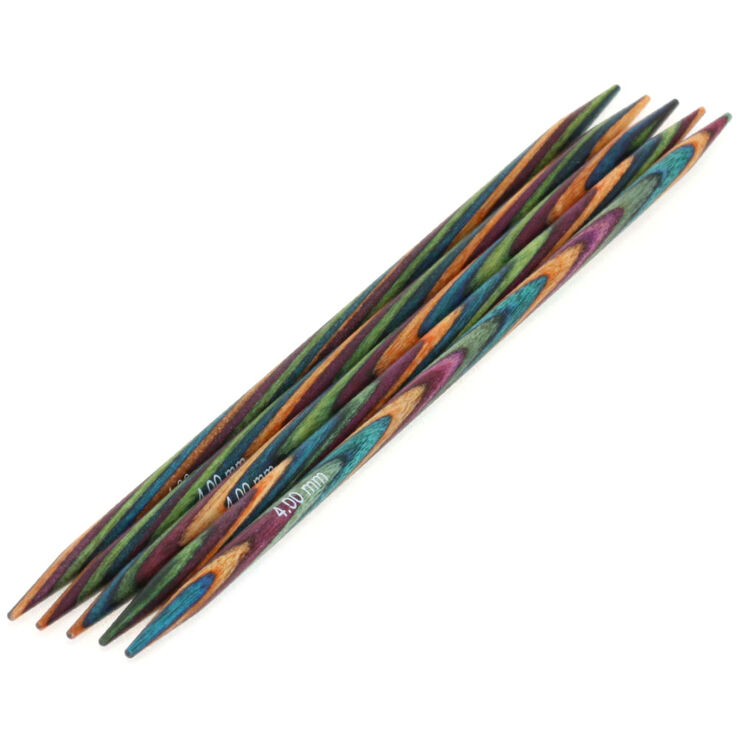 Lana Grossa Aghi da calza design-legno Color mis, 4,0/15cm