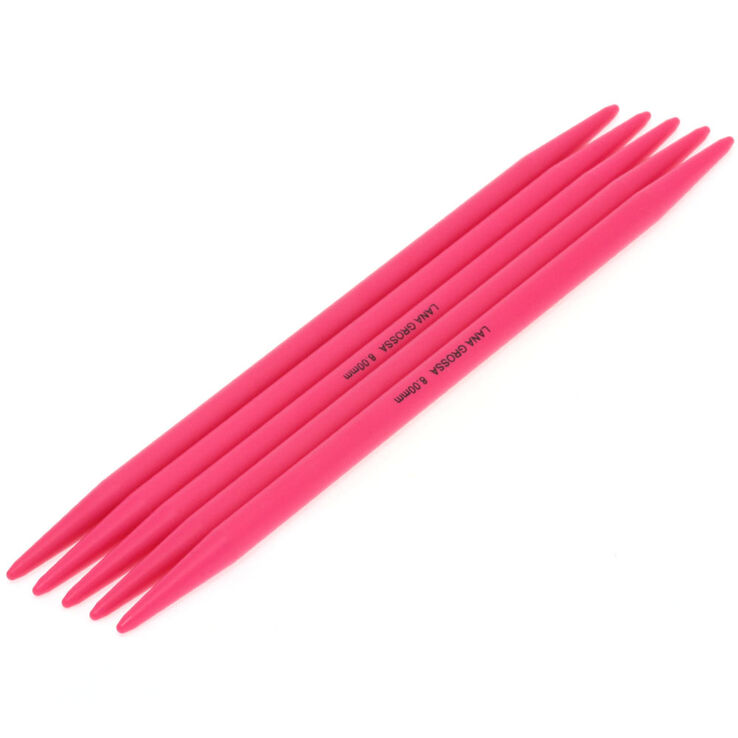 Lana Grossa Aghi da calza plastica mis, 8,0/20cm