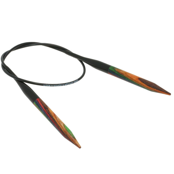 Lana Grossa Ago circolare da maglia design-legno Multicolor mis, 6,0/40cm