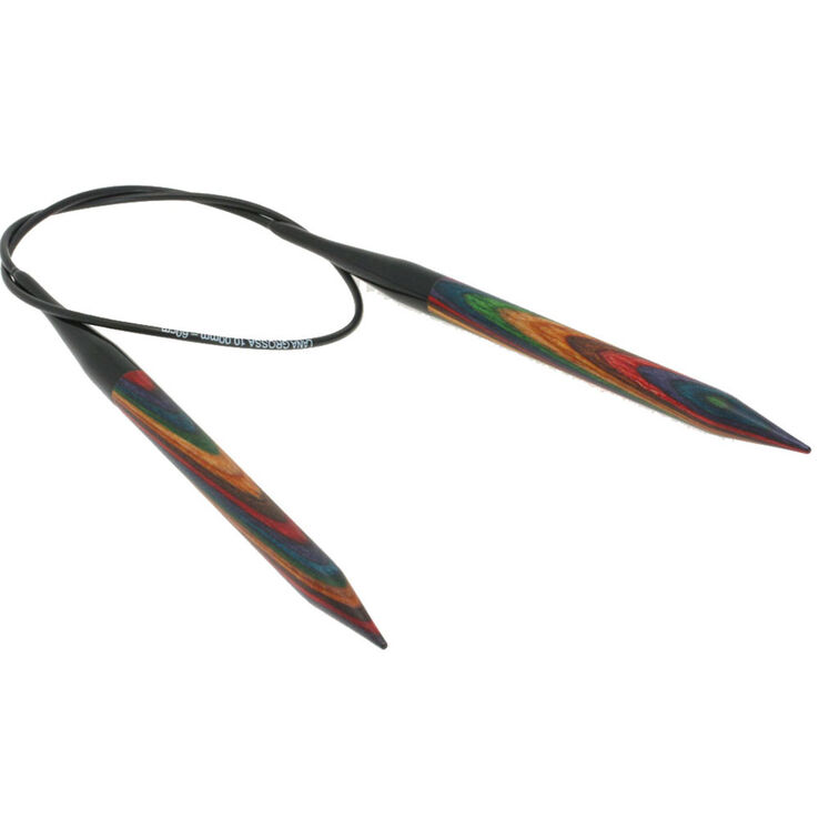 Lana Grossa Ago circolare da maglia design-legno Multicolor mis, 10,0/60cm