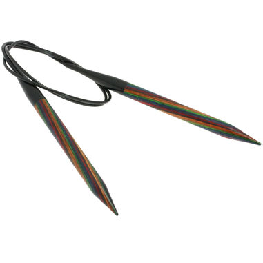 Lana Grossa Ago circolare da maglia design-legno Multicolor mis, 10,0/80cm