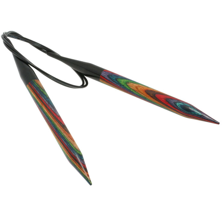 Lana Grossa Ago circolare da maglia design-legno Multicolor mis, 12,0/80cm