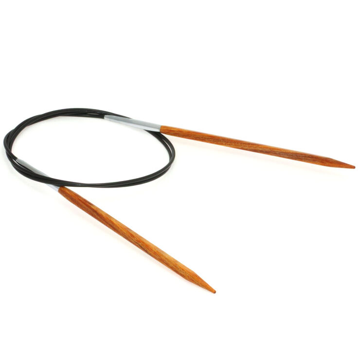 Lana Grossa Ago circolare da maglia design-legno Quattro mis, 5,0/80cm