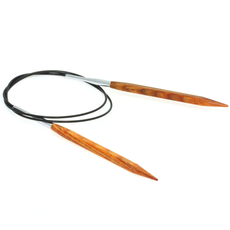 Lana Grossa Ago circolare da maglia design-legno Quattro mis, 7,0/80cm